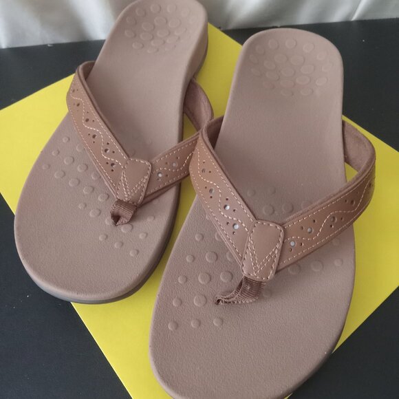 Vionic Brown Sandals/Flip Flops "Aliza" - Womens Size 11 - Picture 1 of 6